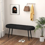 Gymax 47 Upholstered Entryway Bench w/ Padded Seat & Heavy-duty