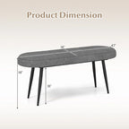 Gymax 47 Upholstered Entryway Bench w/ Padded Seat & Heavy-duty