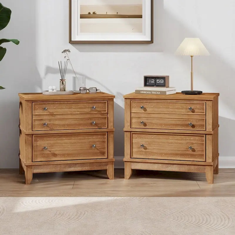 3-Drawer Hazel 3-Drawer Side Table for Living Room