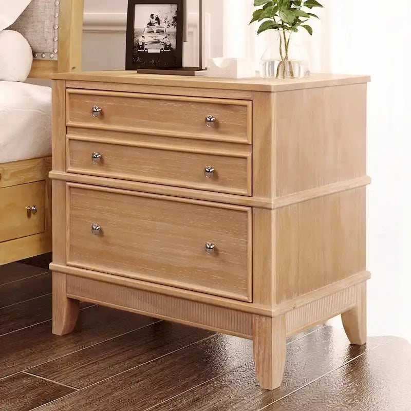 3-Drawer Hazel 3-Drawer Side Table for Living Room