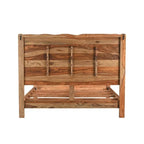 HomeRoots Brown Live Edge Solid Wood King Bed Frame