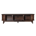 Modern Dark Brown TV Stand for 75  TVs,Solid Wood TV Console with Storage Cabinet,Entertainment Center
