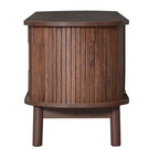 Modern Dark Brown TV Stand for 75  TVs,Solid Wood TV Console with Storage Cabinet,Entertainment Center