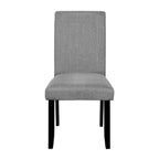 5 Piece Kitchen Table and Chairs Set, 4 People Round Dining Table Set, 4 Upholstered Chairs with Rubber Wood Legs