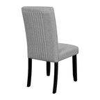 5 Piece Kitchen Table and Chairs Set, 4 People Round Dining Table Set, 4 Upholstered Chairs with Rubber Wood Legs