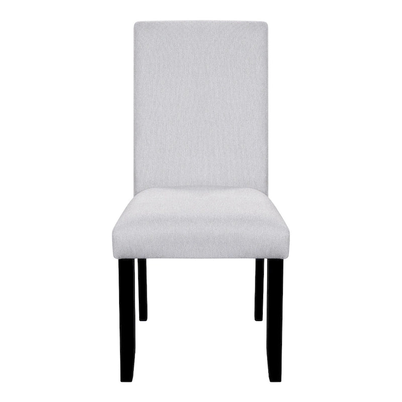 5 Piece Kitchen Table and Chairs Set, 4 People Round Dining Table Set, 4 Upholstered Chairs with Rubber Wood Legs