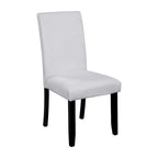 5 Piece Kitchen Table and Chairs Set, 4 People Round Dining Table Set, 4 Upholstered Chairs with Rubber Wood Legs