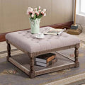 Cairona Fabric 30-inch Tufted Shelved Ottoman