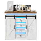 5 Drawer Accent Cabinet With Led Light - N/A