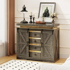 5 Drawer Accent Cabinet With Led Light - N/A