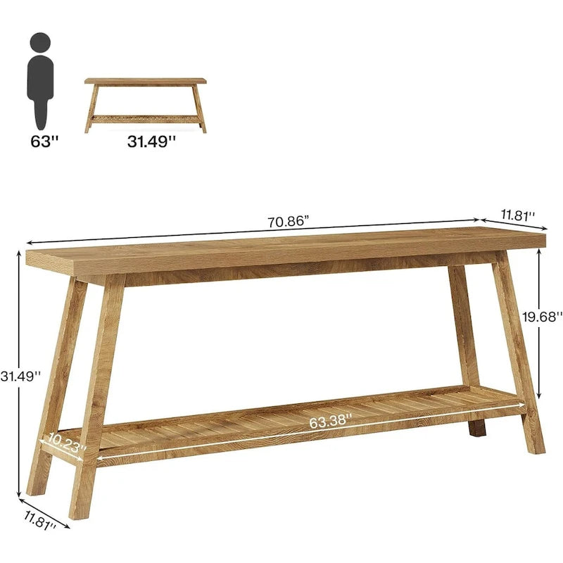 Extra Long Console Entryway Table, 70.9 Inches Console Table