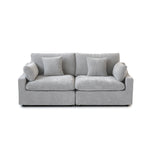 Modern Comfy Linen Sectional Sofa Down Filled Cloud Couch, Loveseat for Apartment