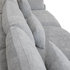 Modern Comfy Linen Sectional Sofa Down Filled Cloud Couch, Loveseat for Apartment