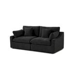 Modern Comfy Linen Sectional Sofa Down Filled Cloud Couch, Loveseat for Apartment