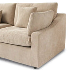 Modern Comfy Linen Sectional Sofa Down Filled Cloud Couch, Loveseat for Apartment