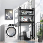 Over The Toilet Storage Shelf, Bamboo 3-Tier Above Toilet Storage Rack with 3 Hooks