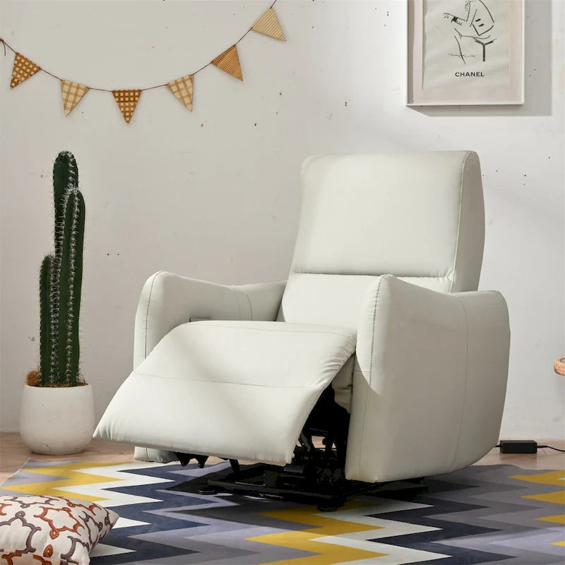 Power Recliner Chair Wall Hugger,Small Home Theater Seating with Lumbar Support,Single Recliner Sofa for Living Room