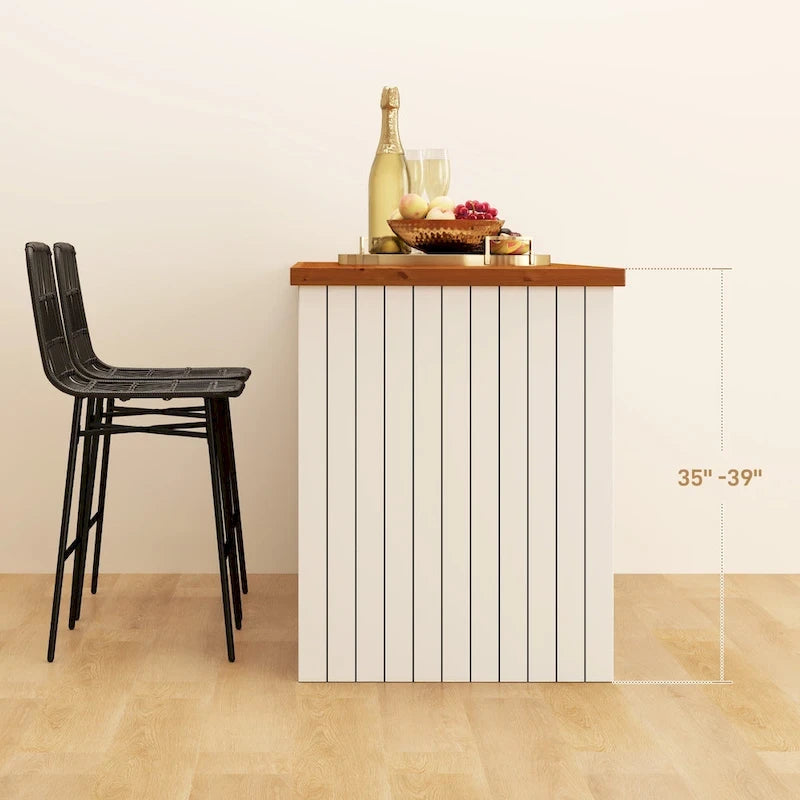 HOMCOM Rattan Counter Height Bar Stools Set of 2, 26 Wicker Barstools with Back, Modern Bar Chairs for Kitchen Island, Black