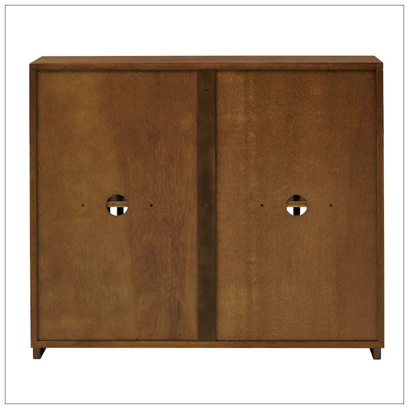 Mid Century Modern Fluted Hollowed Out Sideboard Cabinet