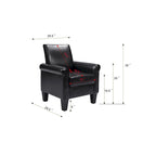 Roomfitters Accent Chairs, Comfy Sofa Chair, Armchair for Reading, Living Room, Bedroom, Office,Waiting Room, PU leather