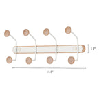 1 Pcs Coat Rack Wall Mount, Metal Wood Coat Hook, Hat Rack, Wall Hooks
