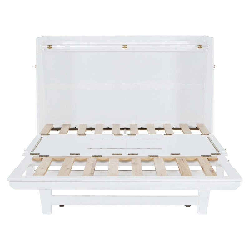 Queen Size Murphy Bed with Space-Saving Cabinet Design , Multi-Functional, 400lb Capacity