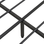Queen Size Metal Platform Bed with Upholstered Headboard and USB