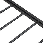 Queen Size Metal Platform Bed with Upholstered Headboard and USB