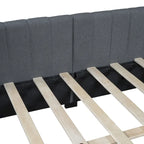 Gray Modern Full Size Upholstered Daybed with Two Storage Drawers for Bedroom