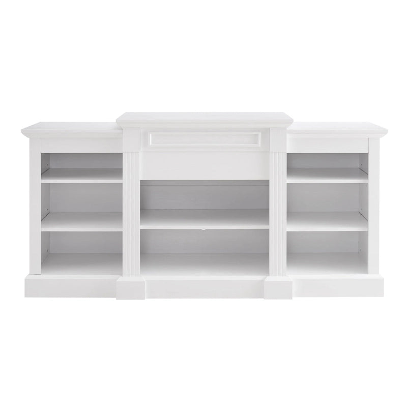 65.75  TV Stand with Large Storage Cabinet and Adjustable Shelves for TVs Up to 65