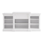 65.75  TV Stand with Large Storage Cabinet and Adjustable Shelves for TVs Up to 65