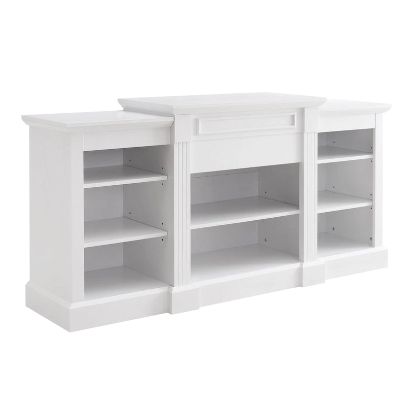65.75  TV Stand with Large Storage Cabinet and Adjustable Shelves for TVs Up to 65