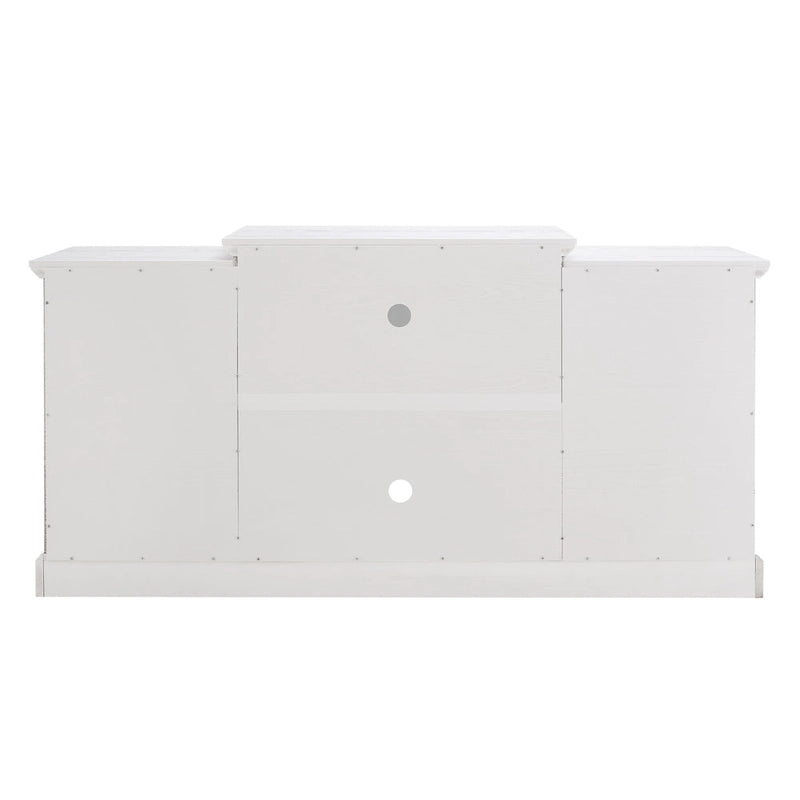 65.75  TV Stand with Large Storage Cabinet and Adjustable Shelves for TVs Up to 65