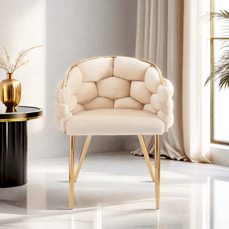 Modern 29.5 Velvet Arm Chairs with Gold Legs and Metal Frame for Living Room (Set of 2)