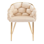 Modern 29.5 Velvet Arm Chairs with Gold Legs and Metal Frame for Living Room (Set of 2)