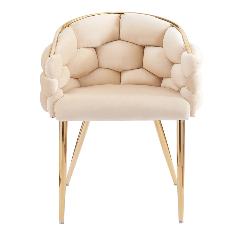 Modern 29.5 Velvet Arm Chairs with Gold Legs and Metal Frame for Living Room (Set of 2)