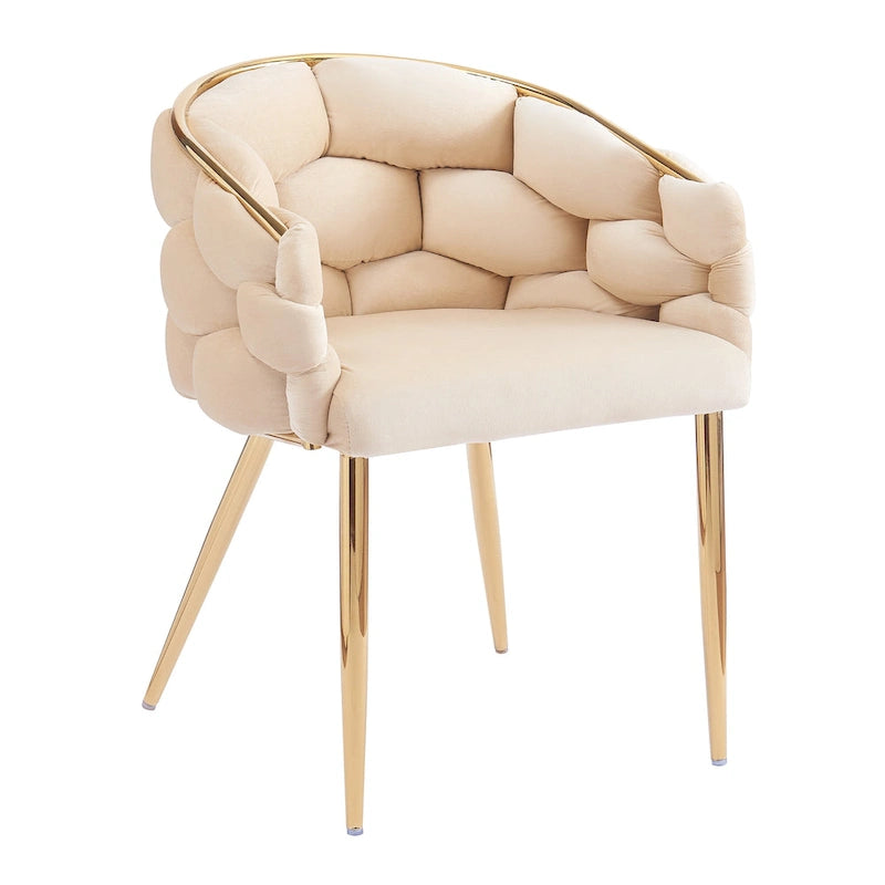 Modern 29.5 Velvet Arm Chairs with Gold Legs and Metal Frame for Living Room (Set of 2)