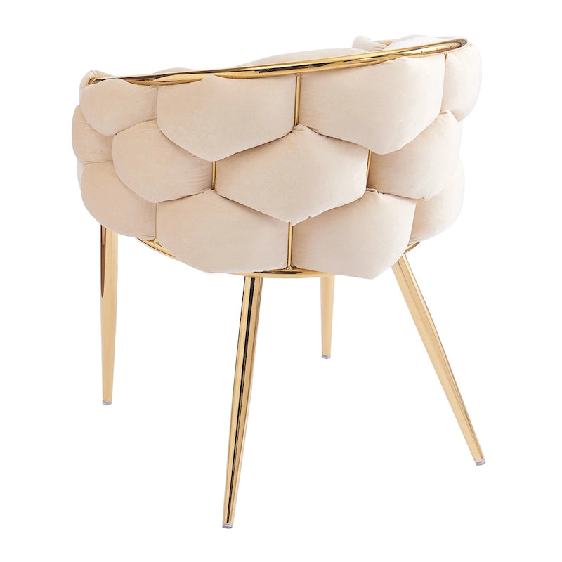 Modern 29.5 Velvet Arm Chairs with Gold Legs and Metal Frame for Living Room (Set of 2)