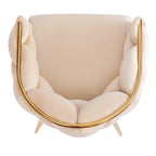 Modern 29.5 Velvet Arm Chairs with Gold Legs and Metal Frame for Living Room (Set of 2)