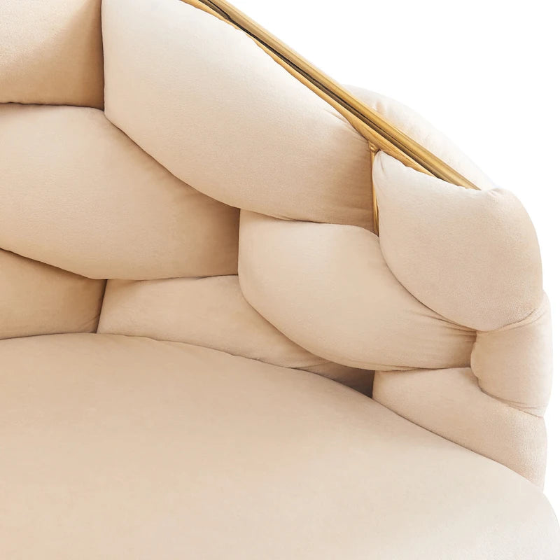 Modern 29.5 Velvet Arm Chairs with Gold Legs and Metal Frame for Living Room (Set of 2)