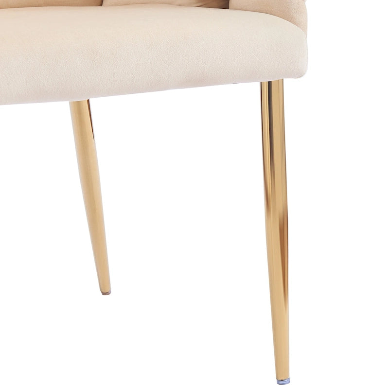 Modern 29.5 Velvet Arm Chairs with Gold Legs and Metal Frame for Living Room (Set of 2)