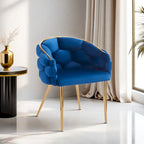 Modern 29.5 Velvet Arm Chairs with Gold Legs and Metal Frame for Living Room (Set of 2)