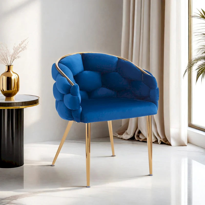Modern 29.5 Velvet Arm Chairs with Gold Legs and Metal Frame for Living Room (Set of 2)