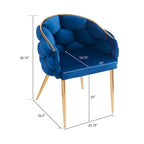Modern 29.5 Velvet Arm Chairs with Gold Legs and Metal Frame for Living Room (Set of 2)