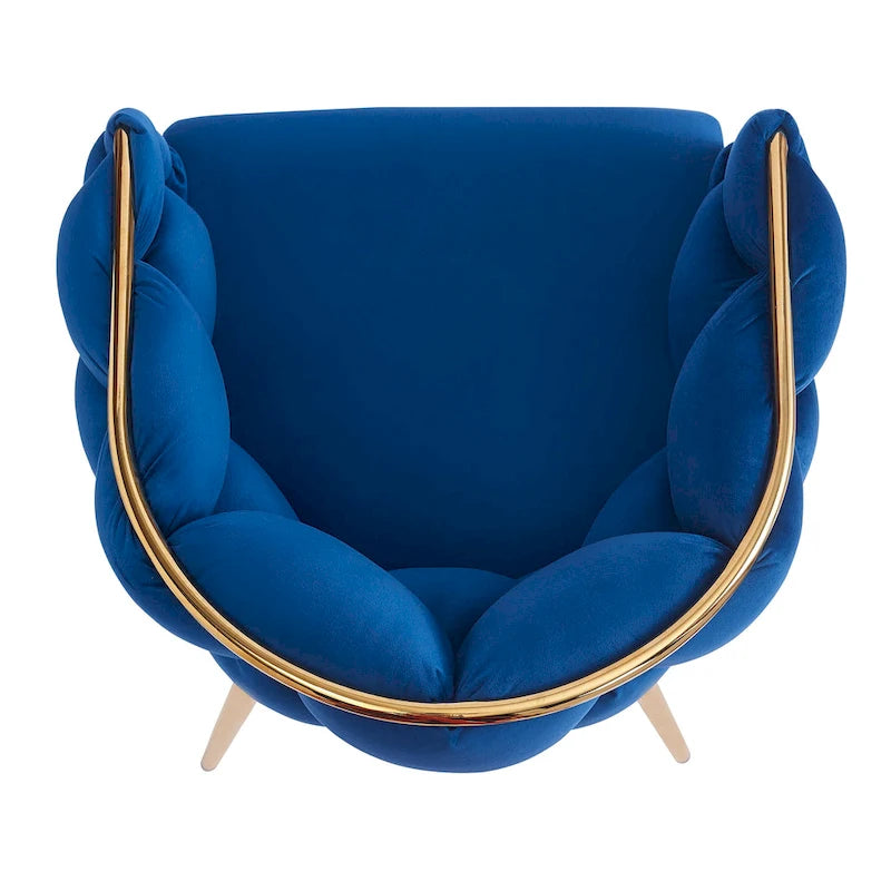 Modern 29.5 Velvet Arm Chairs with Gold Legs and Metal Frame for Living Room (Set of 2)