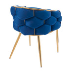 Modern 29.5 Velvet Arm Chairs with Gold Legs and Metal Frame for Living Room (Set of 2)