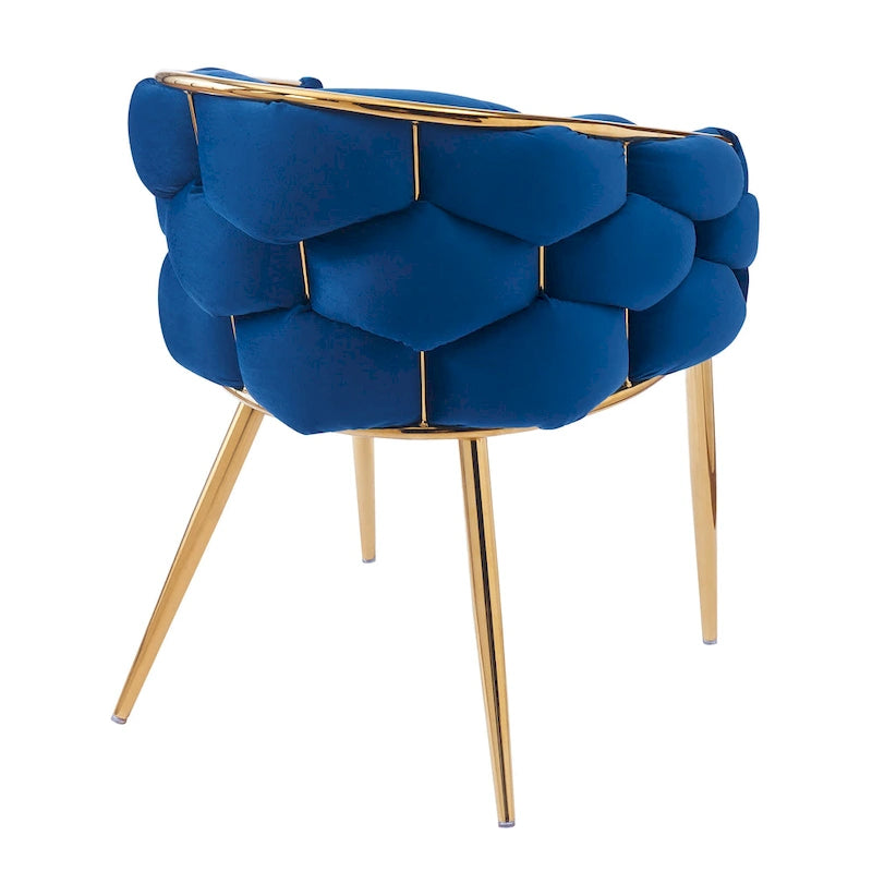 Modern 29.5 Velvet Arm Chairs with Gold Legs and Metal Frame for Living Room (Set of 2)