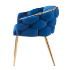 Modern 29.5 Velvet Arm Chairs with Gold Legs and Metal Frame for Living Room (Set of 2)