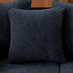 Blue 104.34  Modular L-Shaped 3 Seater Sectional Sofa Set in Luxurious Chenille Fabric Chaise - Minimalist Design