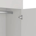 18.9  Modern Double-door Armoire with Two Bottom Drawers and Hanging Rod for Bedroom
